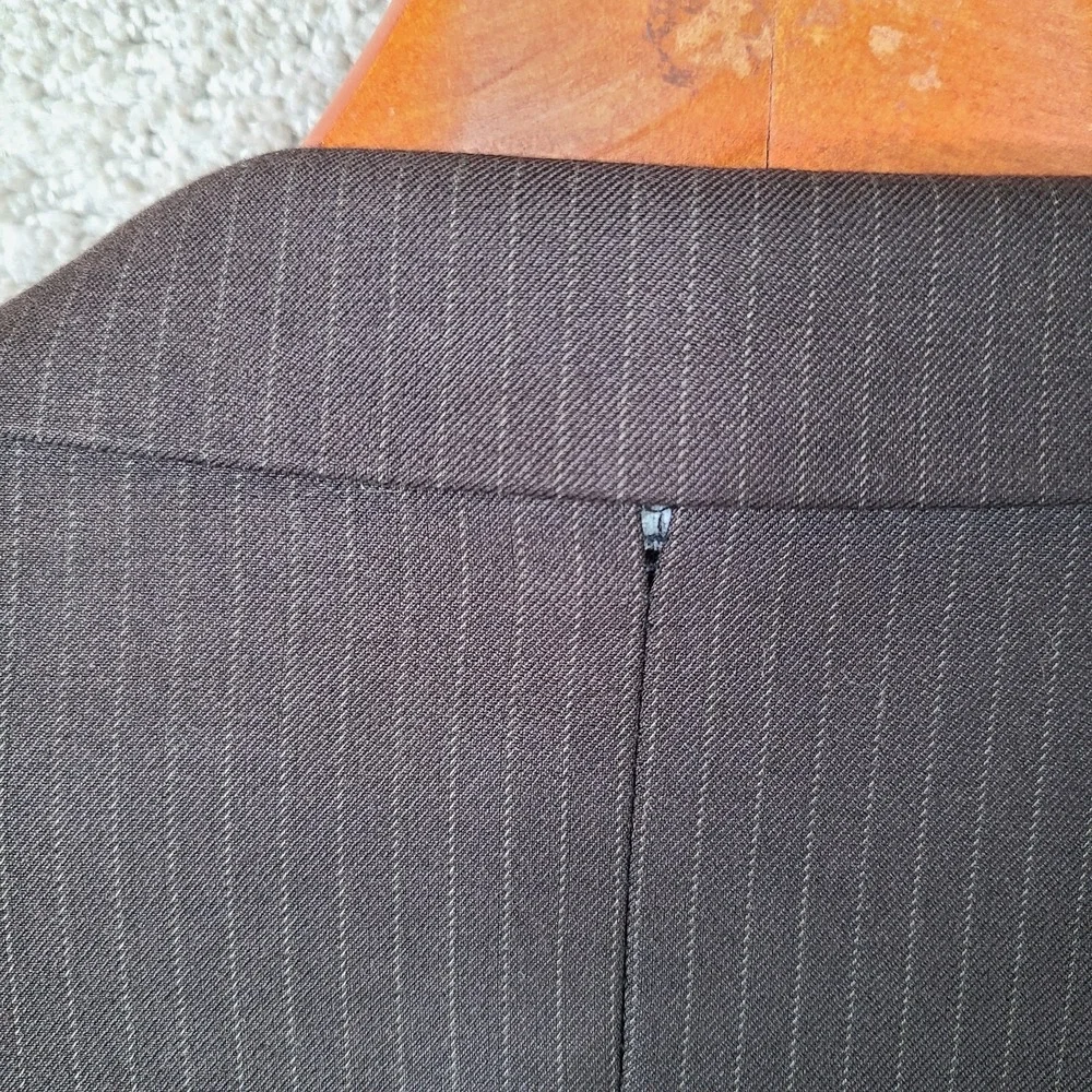 Evan Picone Jacket‎ Mens 42L Brown Striped Blazer Poly Blend 2 Button Suit Coat